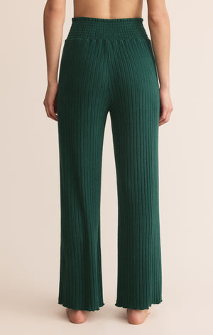 Z Supply Dawn Smocked Pant in Evergreen