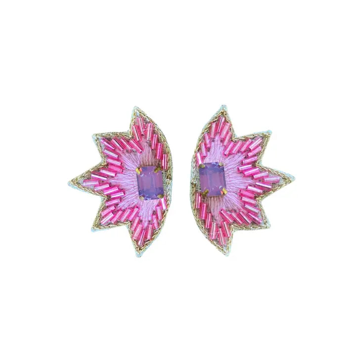 Mini Soho Studs in Pink/Purple