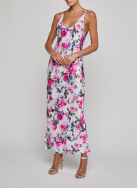 L'Agence Akiya Tank Dress in Pink Multi Water Rose