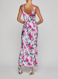 L'Agence Akiya Tank Dress in Pink Multi Water Rose