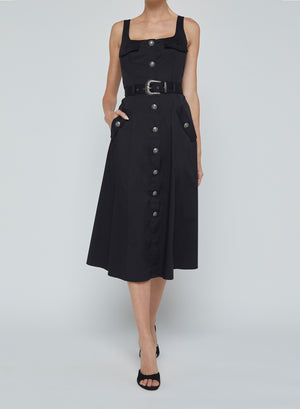 L'Agence Tazia A-line Dress in Black