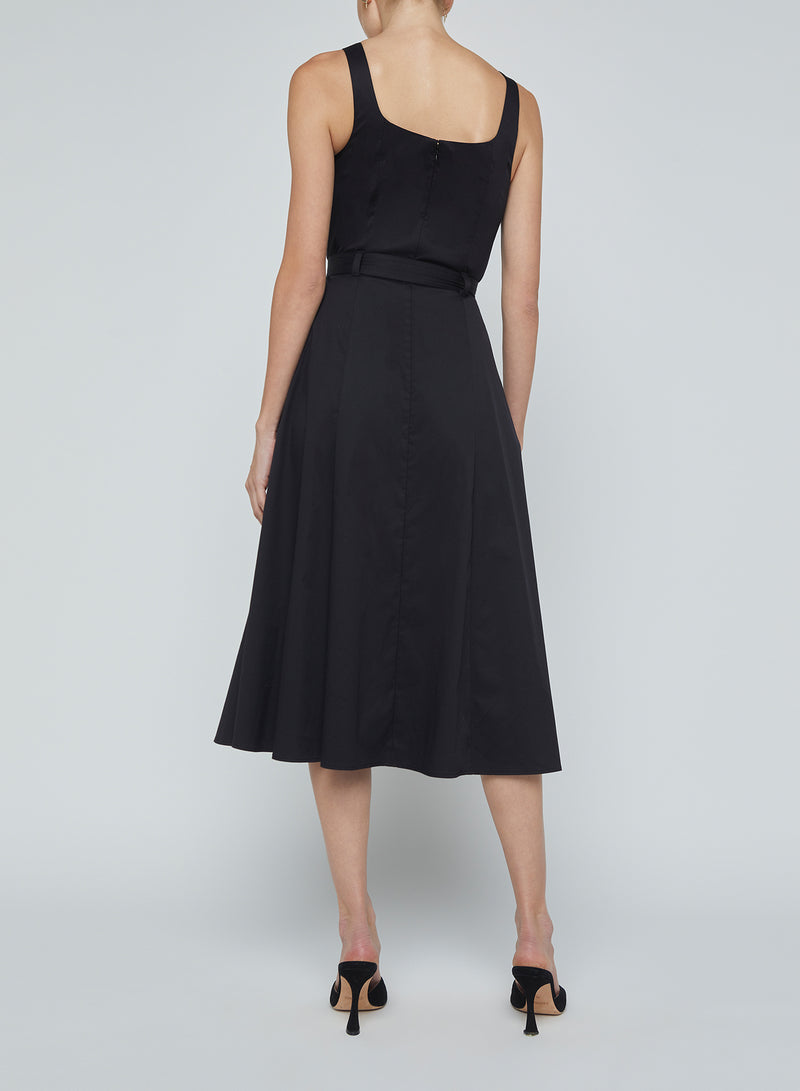 L'Agence Tazia A-line Dress in Black