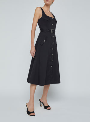 L'Agence Tazia A-line Dress in Black
