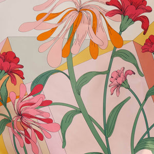 Jessie Zhao New York Double Sided Silk Scarf in Flowers Daydreams