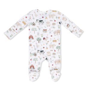 Angel Dear 2 Way Zipper Footie in Cute Farm Animals Uni