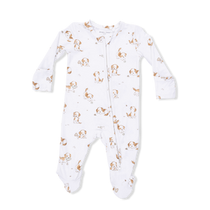 Angel Dear 2 Way Zipper Footie in Explorer Puppy