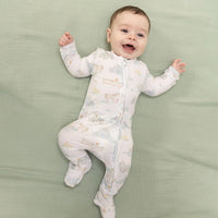 Angel Dear 2 Way Zipper Footie in Farm Animals Party