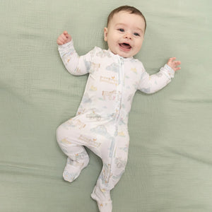 Angel Dear 2 Way Zipper Footie in Farm Animals Party
