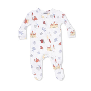 Angel Dear 2 Way Zipper Footie in Sunny Sandcastles