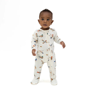 Angel Dear 2 Way Zipper Footie in Ducks