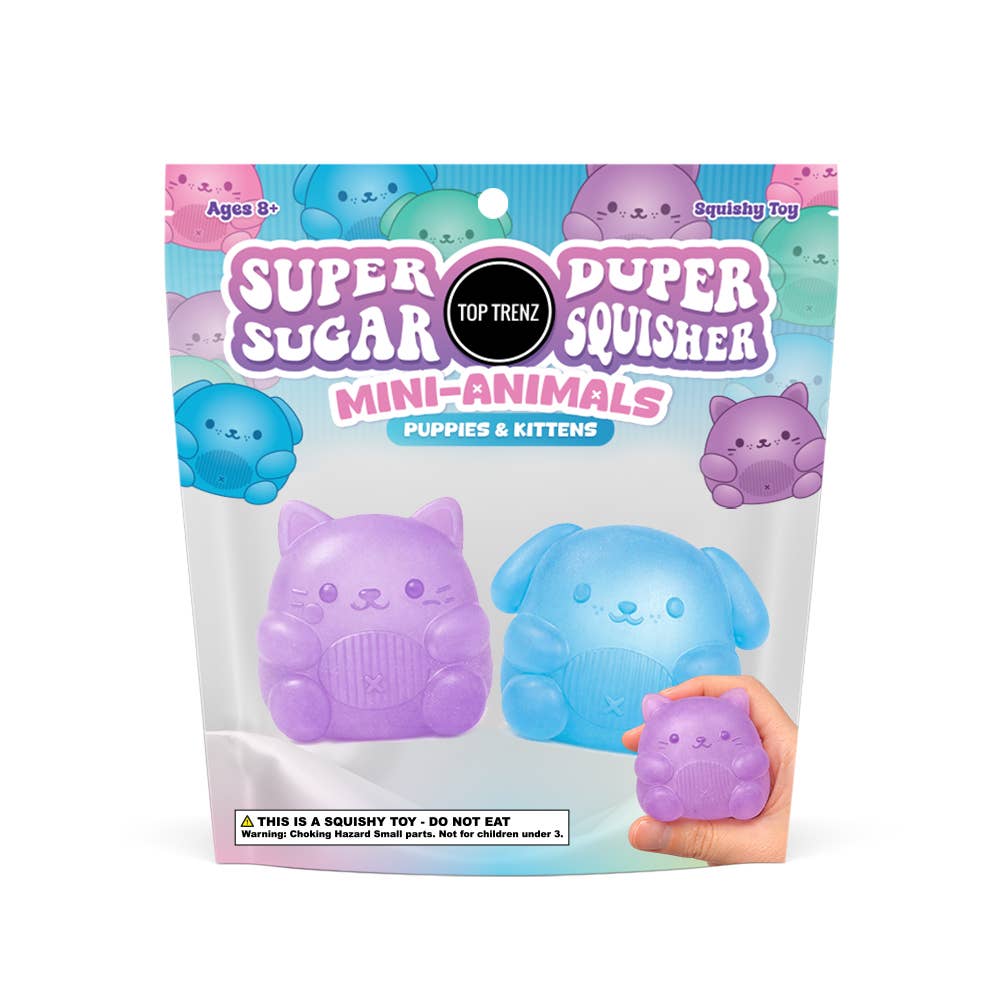 Top Trenz Inc - Super Duper Sugar Squisher Mini Kitty & Puppy