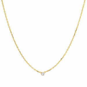 Tai Gold Vermeil Chain with Single Cz Accent