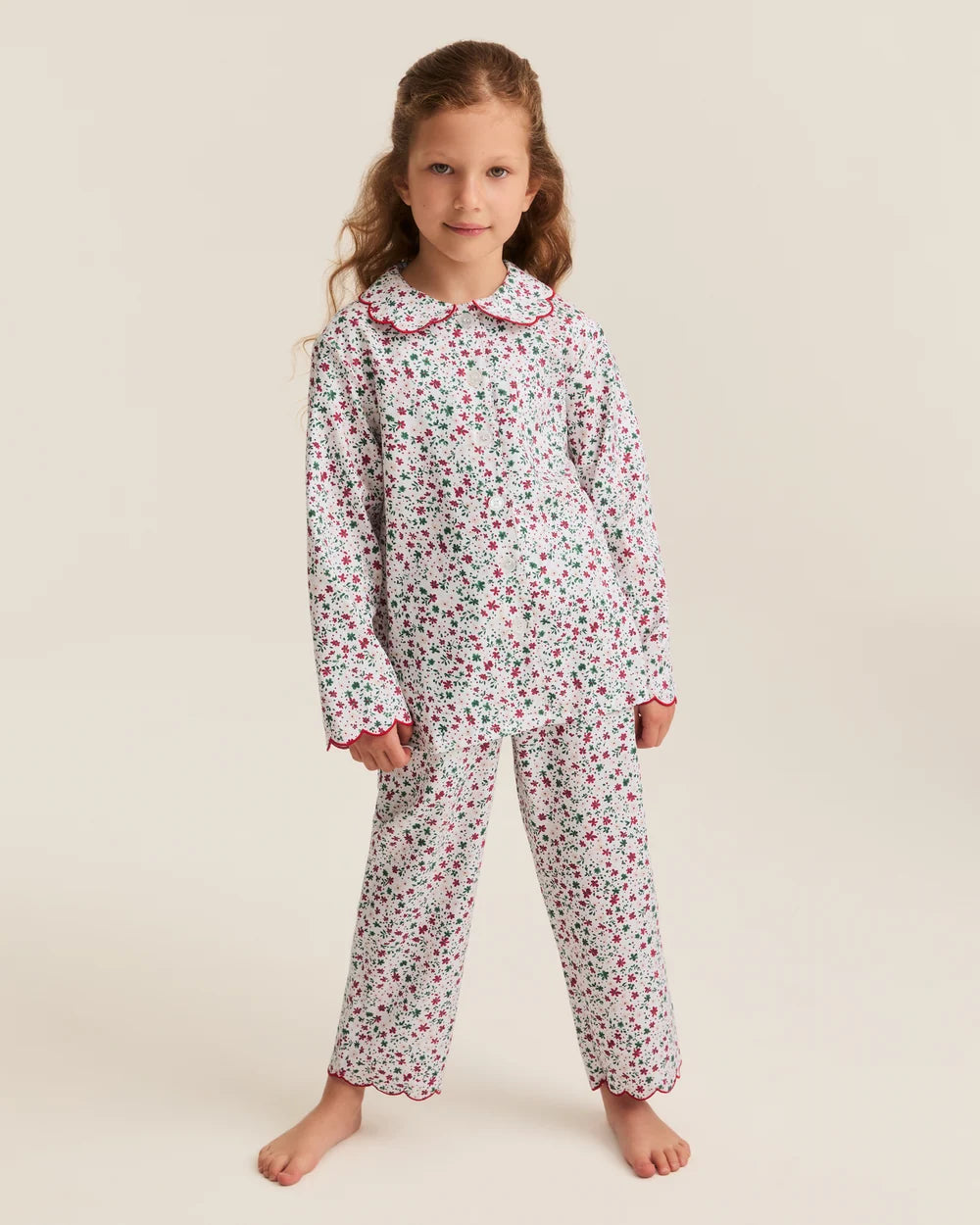 Petite Plume Children's Twill Colette Pajama Set in Winter Garden