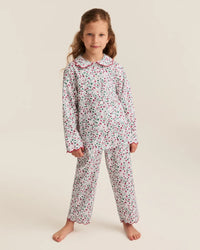 Petite Plume Children's Twill Colette Pajama Set in Winter Garden