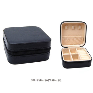 Sensibling Corp. Faux Leather Portable Square Jewelry Box