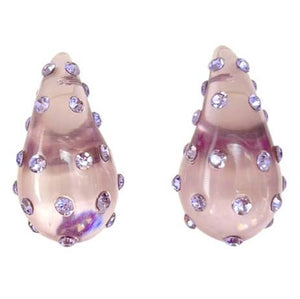 Gemelli - Folly Gem Teardrop Earrings - Lilac