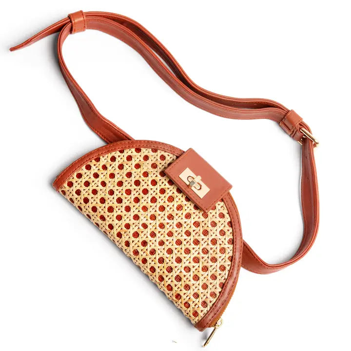 Soli + Sun Rattan Belt Bag in Multiple Colors