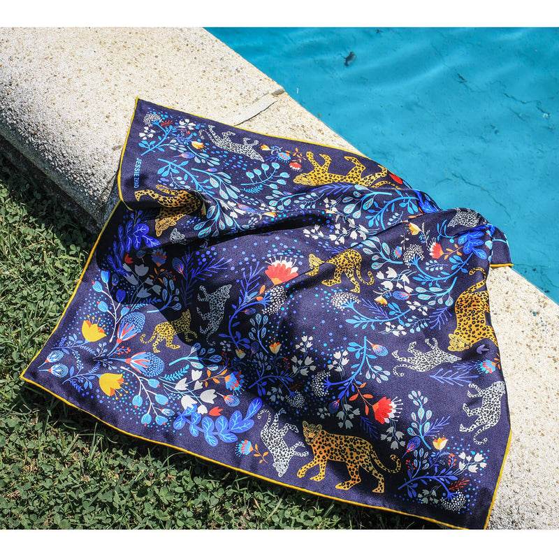 Jessie Zhao New York Silk Bandana Scarf in Amazon Rainforest Journey