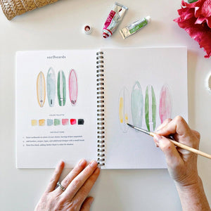 emily lex studio Tropical Watercolor Workbook