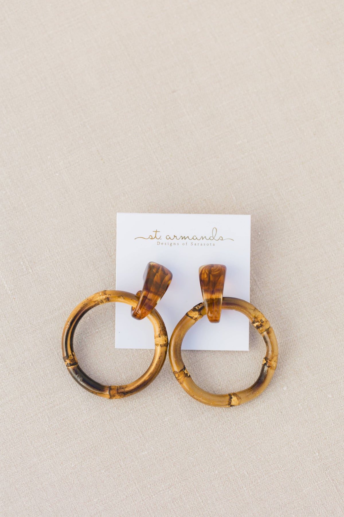 St. Armands Bamboo Statement Drop Earrings