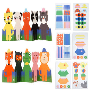 Kikkerland Kidoki Animal Dress-Up Stickers