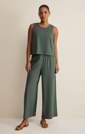 Z Supply Scout Linen Flare Pant in Everglade