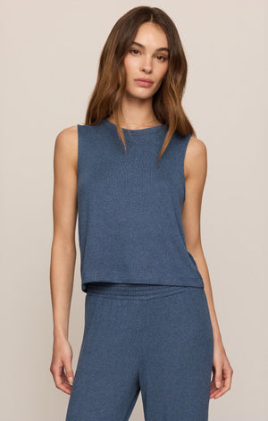 Z Supply Sloane Soft Knit Tank in True Navy