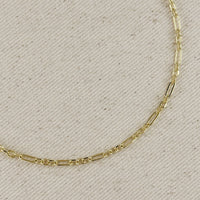 GoldFi - 18k Gold Filled 3x1 Alternated Paperclip Necklace 16 inch