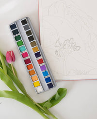 Bailey Rae Studio 24 Color Watercolor Paint Palette