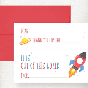 Kramer Drive Kids Space Fill in Thank You Note Card