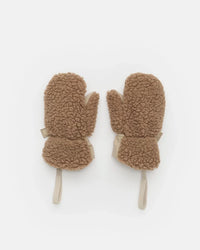7AM Enfant Sherpa Benji Appliqué Mitten in OatCacao