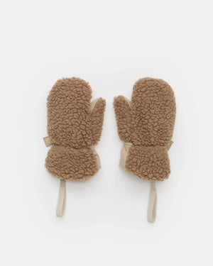 7AM Enfant Sherpa Benji Appliqué Mitten in OatCacao