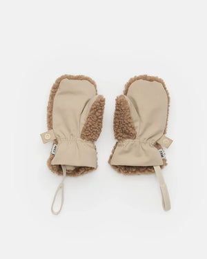 7AM Enfant Sherpa Benji Appliqué Mitten in OatCacao