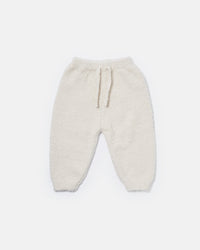 7AM Enfant Fuzzy Boxy Lounge Pant in Ecru