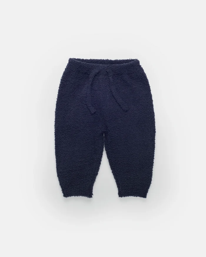 7AM Enfant Fuzzy Boxy Lounge Pant in Navy