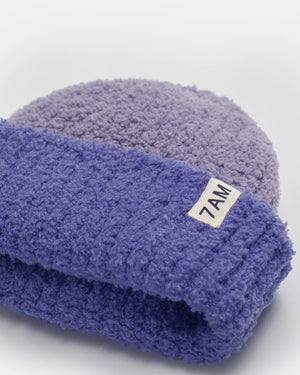 7AM Enfant Fuzzy Two-Tone Ribbed Beanie