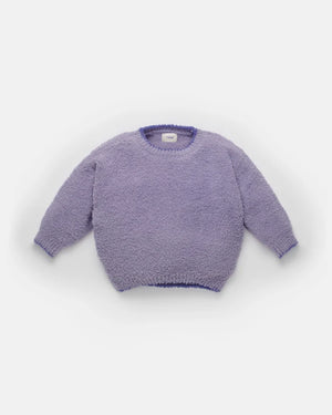 7AM Enfant Boxy Fuzzy Sweater in Taro
