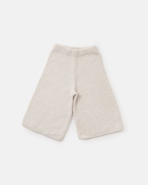 7AM Enfant Fuzzy Wide Leg Pant in Ecru