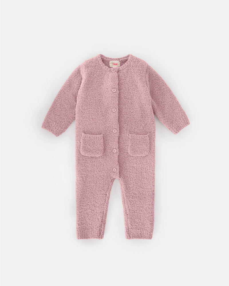 7AM Enfant Long Sleeve Fuzzy Romper - Multiple Colors!