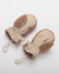 7AM Enfant Sherpa Benji Appliqué Mitten in OatCacao