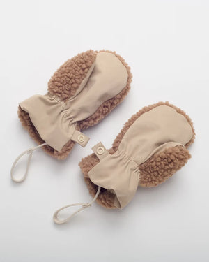7AM Enfant Sherpa Benji Appliqué Mitten in OatCacao