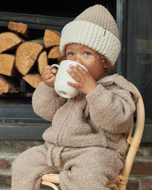7AM Enfant Fuzzy Two-Tone Ribbed Beanie
