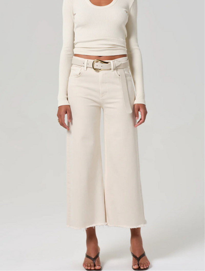 Citizens of Humanity Lyra Wide Leg Crop in Almondette