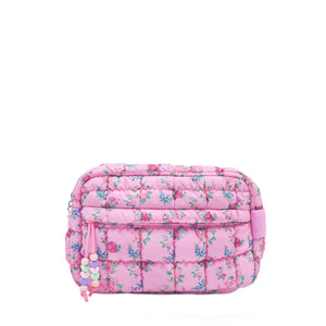 OMG Accessories Quilted Scrunchies Floral Printed Pouch