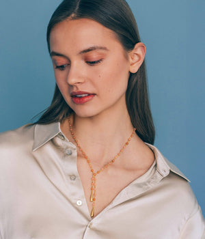 Loren Hope - Sabine Y Necklace in Coral