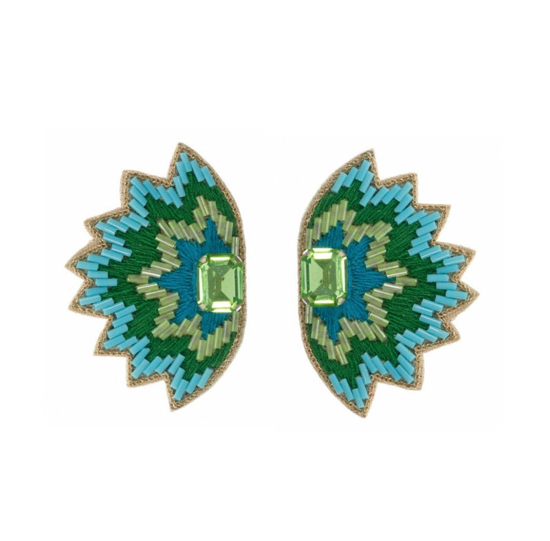 Soho Studs in Blue/Green