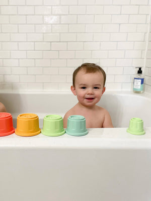 Bannor Toys Silicone Stacking Cups and Bath Toys