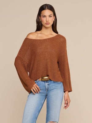 L'Agence Ethan Pullover in Dark Caramel