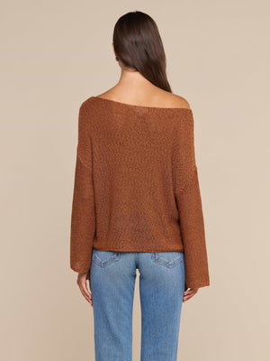 L'Agence Ethan Pullover in Dark Caramel