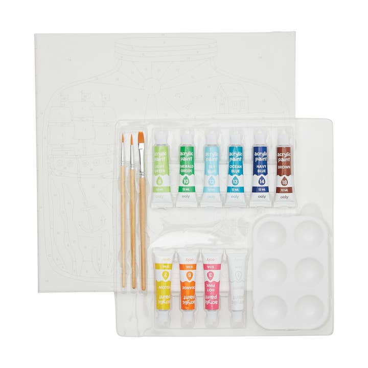 OOLY Colorific Canvas Paint By Number Kit in Tiny Treasures